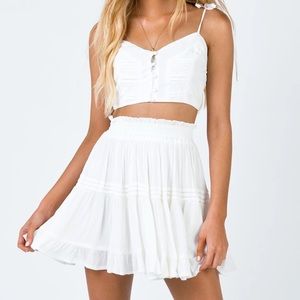 Princess polly white mini skirt